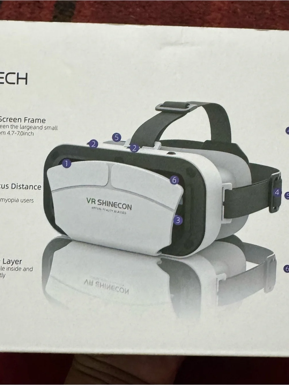 VR Shinecon Nova VR Headset — White Mobile Smartphone VR